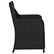 Vidaxl Outdoor Chairs With Cushions 2 Pcs Poly Rattan Black Vidaxl Outdoor Chairs With Cushions 2 Pcs Poly Rattan Black