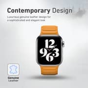 Promate Genuine Leather Band Replacement with Magnetic Lock for Apple Watch 42/44mm, Maglet-44 Clf.P