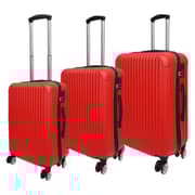 Highflyer Trinity Series Trolley Luggage Bag 3Pc Red TH-019-3PCABS