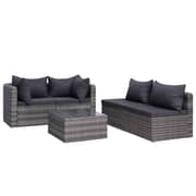 Vidaxl 5 Piece Garden Sofa Set With Cushions & Pillows Poly Rattan Grey Vidaxl 5 Piece Garden Sofa Set With Cushions & Pillows Poly Rattan Grey
