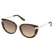 Guess Full Rim Havana Plastic Women Sunglasses GU753052G54