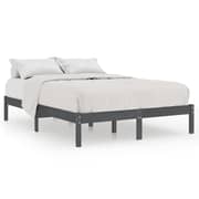 Vidaxl Bed Frame Grey Solid Wood Pine 200x200 Cm Vidaxl Bed Frame Grey Solid Wood Pine 200x200 Cm