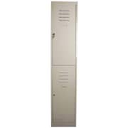 Mahmayi Godrej OEM Double Storage Door Steel Locker File Cabinet, H 183 x W 38 x D 45.7 cm, Beige, OMOEMDDSLBG