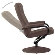 Vidaxl Tv Armchair With Foot Stool Brown Faux Suede Leather Vidaxl Tv Armchair With Foot Stool Brown Faux Suede Leather