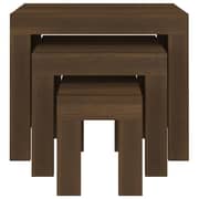 vidaXL Nesting Coffee Tables 3 pcs Brown Oak Engineered Wood vidaXL Nesting Coffee Tables 3 pcs Brown Oak Engineered Wood