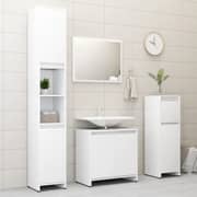 vidaXL Bathroom Cabinet White 30x30x95 cm Engineered Wood vidaXL Bathroom Cabinet White 30x30x95 cm Engineered Wood