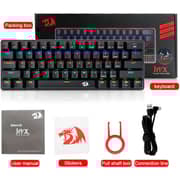 Redragon Jax Gaming Mechanical Keyboard With Brown Switch Black Redragon Jax Gaming Mechanical Keyboard With Brown Switch Black