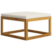 Vidaxl Footrest With Cream White Cushion Solid Acacia Wood Vidaxl Footrest With Cream White Cushion Solid Acacia Wood