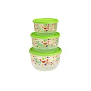 Trendy Round Food Saver With Iml Design 3 Pcs Set (1 L + 1,8 L + 2,6 L ) Trendy Round Food Saver With Iml Design 3 Pcs Set (1 L + 1,8 L + 2,6 L )