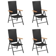 Vidaxl Garden Chairs 4 Pcs Poly Rattan Black Vidaxl Garden Chairs 4 Pcs Poly Rattan Black