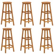 Vidaxl Bar Stools 6 Pcs Solid Acacia Wood Vidaxl Bar Stools 6 Pcs Solid Acacia Wood