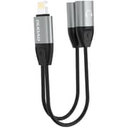 Dudao 2 In 1 Lightning To Dual Lightning Adapter Grey Dudao 2 In 1 Lightning To Dual Lightning Adapter Grey