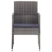 vidaXL 5 Piece Garden Dining Set Poly Rattan Anthracite & Grey vidaXL 5 Piece Garden Dining Set Poly Rattan Anthracite & Grey