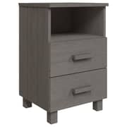 Vidaxl Bedside Cabinet Light Grey 40x35x62 Cm Solid Wood Pine Vidaxl Bedside Cabinet Light Grey 40x35x62 Cm Solid Wood Pine