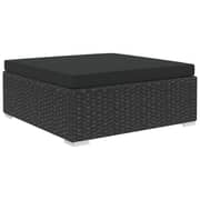 Vidaxl 8 Piece Garden Lounge Set With Cushions Poly Rattan Black Vidaxl 8 Piece Garden Lounge Set With Cushions Poly Rattan Black
