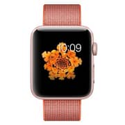 Apple Watch Series 2 - 42mm Rose Gold Aluminium Case with Orange/Anthracite Woven Nylon Band