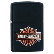 Zippo 49196 Harley-davidson Texture Print Classic Logo Black Matte Lighter