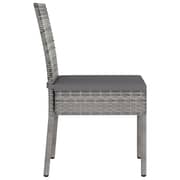 Vidaxl Garden Dining Chairs 2 Pcs Poly Rattan Grey