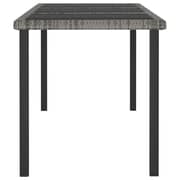Vidaxl Garden Dining Table Grey 180x70x73 Cm Poly Rattan Vidaxl Garden Dining Table Grey 180x70x73 Cm Poly Rattan