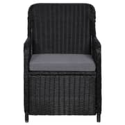 Vidaxl Outdoor Chairs With Cushions 2 Pcs Poly Rattan Black Vidaxl Outdoor Chairs With Cushions 2 Pcs Poly Rattan Black