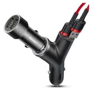 Baseus Y-shape Dual USB Car Charger - Black Baseus Y-shape Dual USB Car Charger - Black