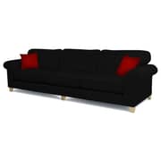Galaxy Design Angelic 3 Seater Sofa Black Galaxy Design Angelic 3 Seater Sofa Black