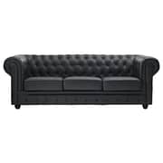 Ingles Sofa Sets 10 - Seater ( 3+3+2+1+1 ) in Black Color