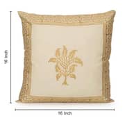 Moorni EL-026-065 Wooden Block Printed Cotton Cushion Cover - Set of 4