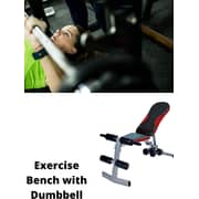 ULTIMAX Exercise Bench with Dumbbell Workout Bench Adjustable Home Gym Multi-Position Utility Bench for Full Body Fitness Exercise - Multi Color