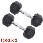 Miracle Fitness 10kg Hex Dumbbell - 2 Pieces Miracle Fitness 10kg Hex Dumbbell - 2 Pieces
