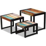 vidaXL Three Piece Nesting Tables Solid Reclaimed Wood vidaXL Three Piece Nesting Tables Solid Reclaimed Wood