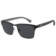 Emporio Armani Black Metal Men EM-2087-301487-56 Sunglasses