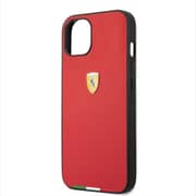 Ferrari Hard Case Red With Italian Flag Line iPhone 14 Ferrari Hard Case Red With Italian Flag Line iPhone 14