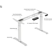 Navodesk Smart Standing Desk Model ND-F200 Bluetooth Height Adjustable Sit Stand Desk Frame Only (White)