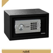 Digital Safe Box With Keypad And Key Lock For Money Cash Jewelry Passport Office Home Hotel Security (20x31x20cm) Black