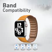 Promate Genuine Leather Band Replacement with Magnetic Lock for Apple Watch 42/44mm, Maglet-44 Clf.P