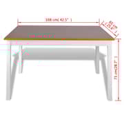 vidaXL 5 Piece Dining Set Brown and White vidaXL 5 Piece Dining Set Brown and White