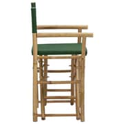 vidaXL Folding Director's Chairs 2 pcs Green Bamboo and Fabric vidaXL Folding Director's Chairs 2 pcs Green Bamboo and Fabric