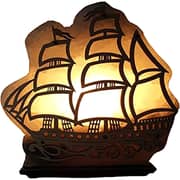 Himalayan Salt Sindabad Boat Style Lamp Wooden Design Himalayan Salt Sindabad Boat Style Lamp Wooden Design