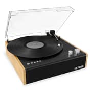 Victrola The Eastwood 3-speed Bluetooth Turntable Record Player With Built-in Speakers And Dust Cover Vta-72 Bam