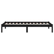 Vidaxl Bed Frame Black Solid Wood Pine 90x200 Cm