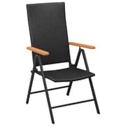 vidaXL 9 Piece Garden Dining Set Black and Brown vidaXL 9 Piece Garden Dining Set Black and Brown