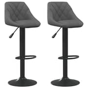 Vidaxl Bar Stools 2 Pcs Dark Grey Velvet Vidaxl Bar Stools 2 Pcs Dark Grey Velvet