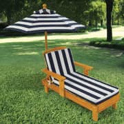 KidKraft Outdoor Chaise with Umbrella - Navy