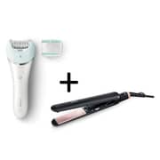 Philips BRE610 Wet & Dry Epilator + HP8324 Hair Straightner