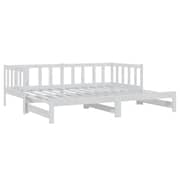 Vidaxl Pull-out Day Bed White Solid Pinewood 2x Vidaxl Pull-out Day Bed White Solid Pinewood 2x