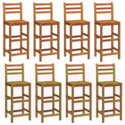 vidaXL Bar Stools 8 pcs Solid Wood Acacia vidaXL Bar Stools 8 pcs Solid Wood Acacia