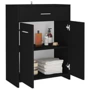 vidaXL Bathroom Cabinet Black 60x33x80 cm Engineered Wood