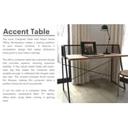 Home Canvas Lursa Computer Desk with Hutch Home Office Workstation Modern Industrial design Ideal for Gaming and Study - Walnut/Black - 110x91x53cm Home Canvas Lursa Computer Desk with Hutch Home Office Workstation Modern Industrial design Ideal for Gaming and Study - Walnut/Black - 110x91x53cm