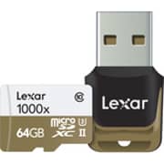Lexar LSDMI64GCBEU1000R Professional 1000x UHS-II Micro SDHC Card 64GB Lexar LSDMI64GCBEU1000R Professional 1000x UHS-II Micro SDHC Card 64GB